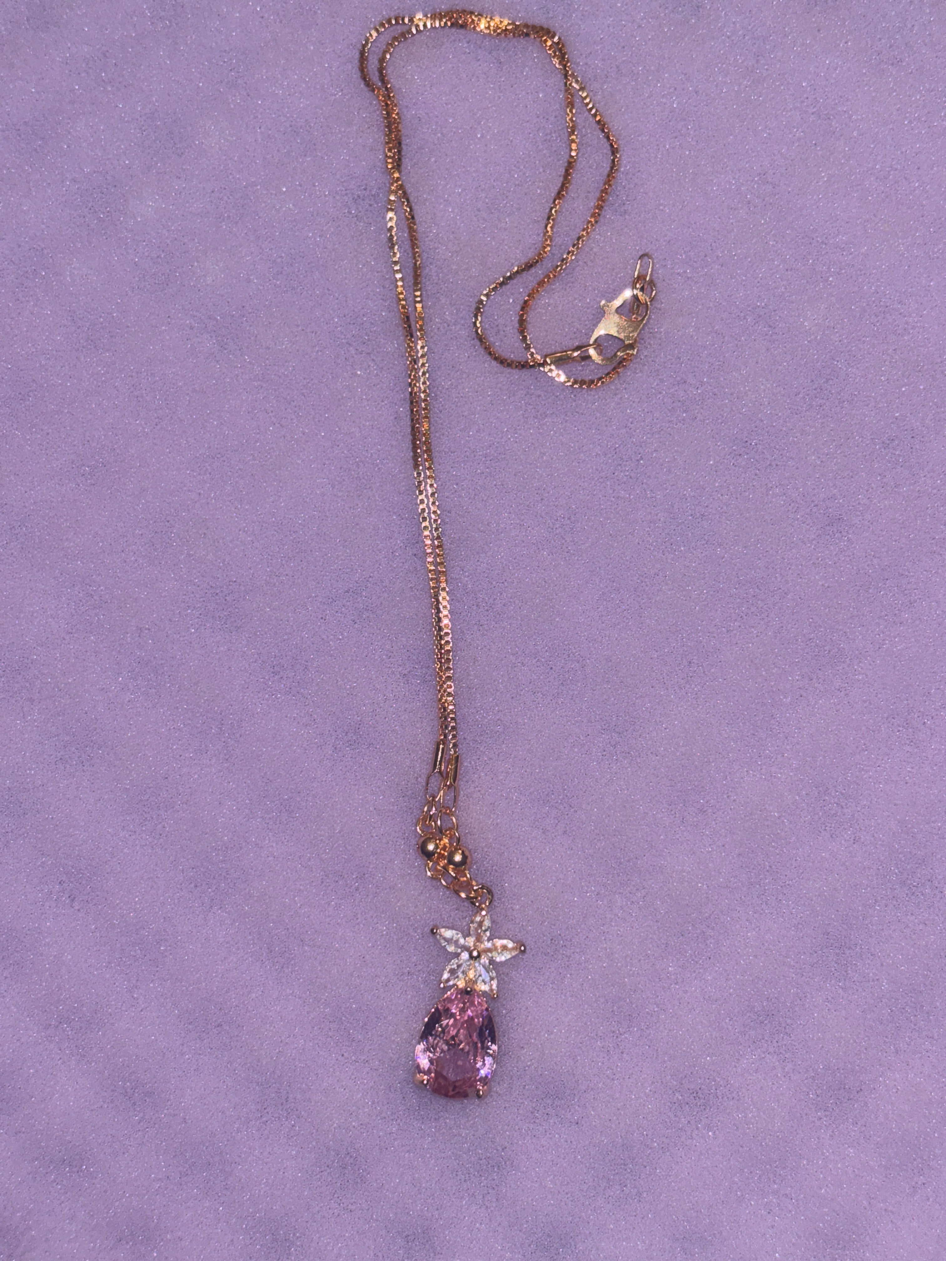 Rose gold pink pendant