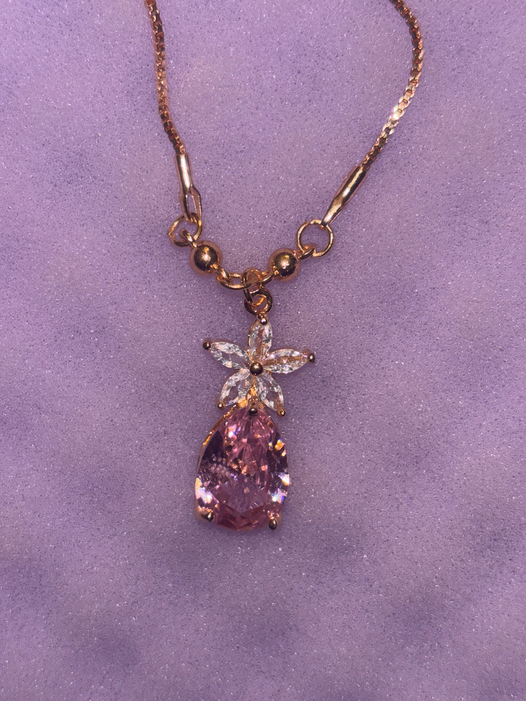 Rose gold pink pendant