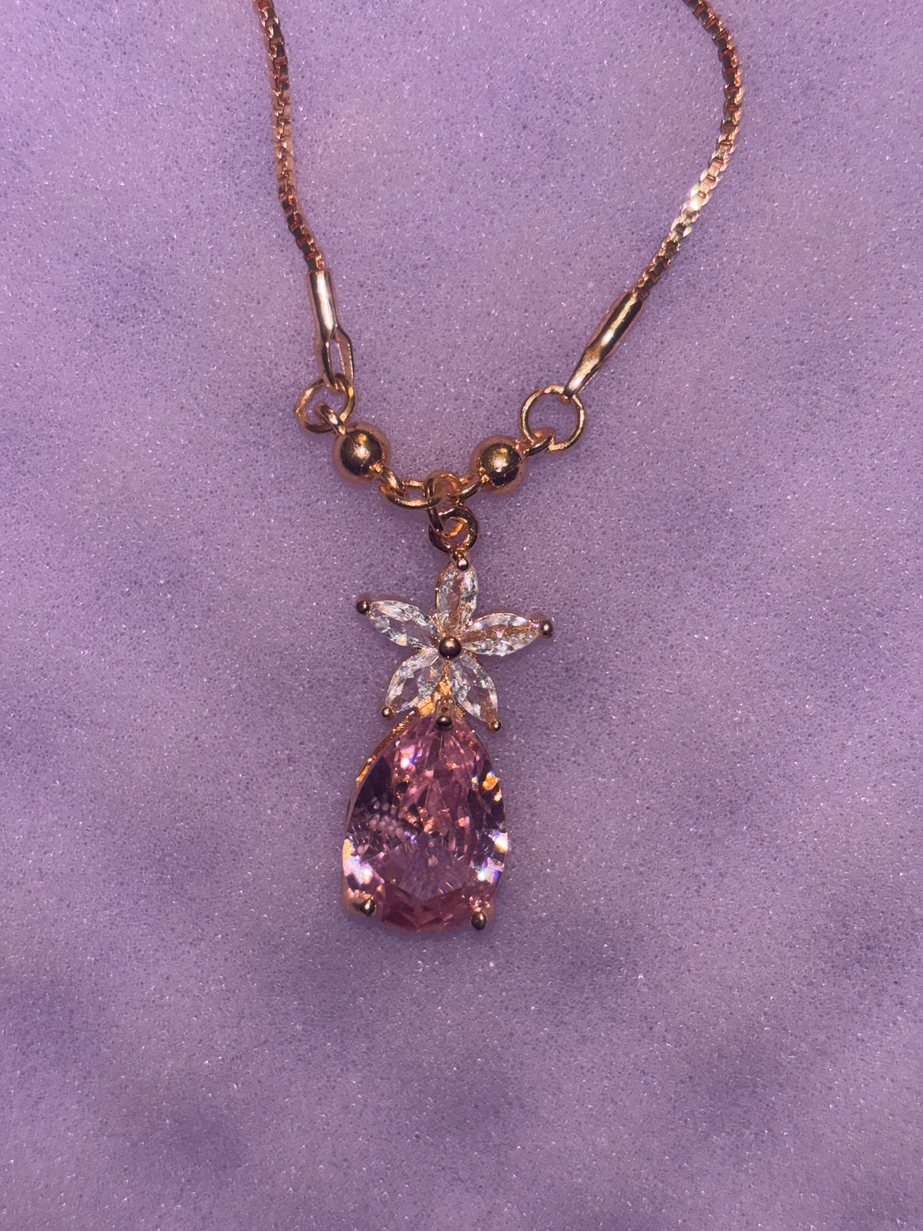 Rose gold pink pendant