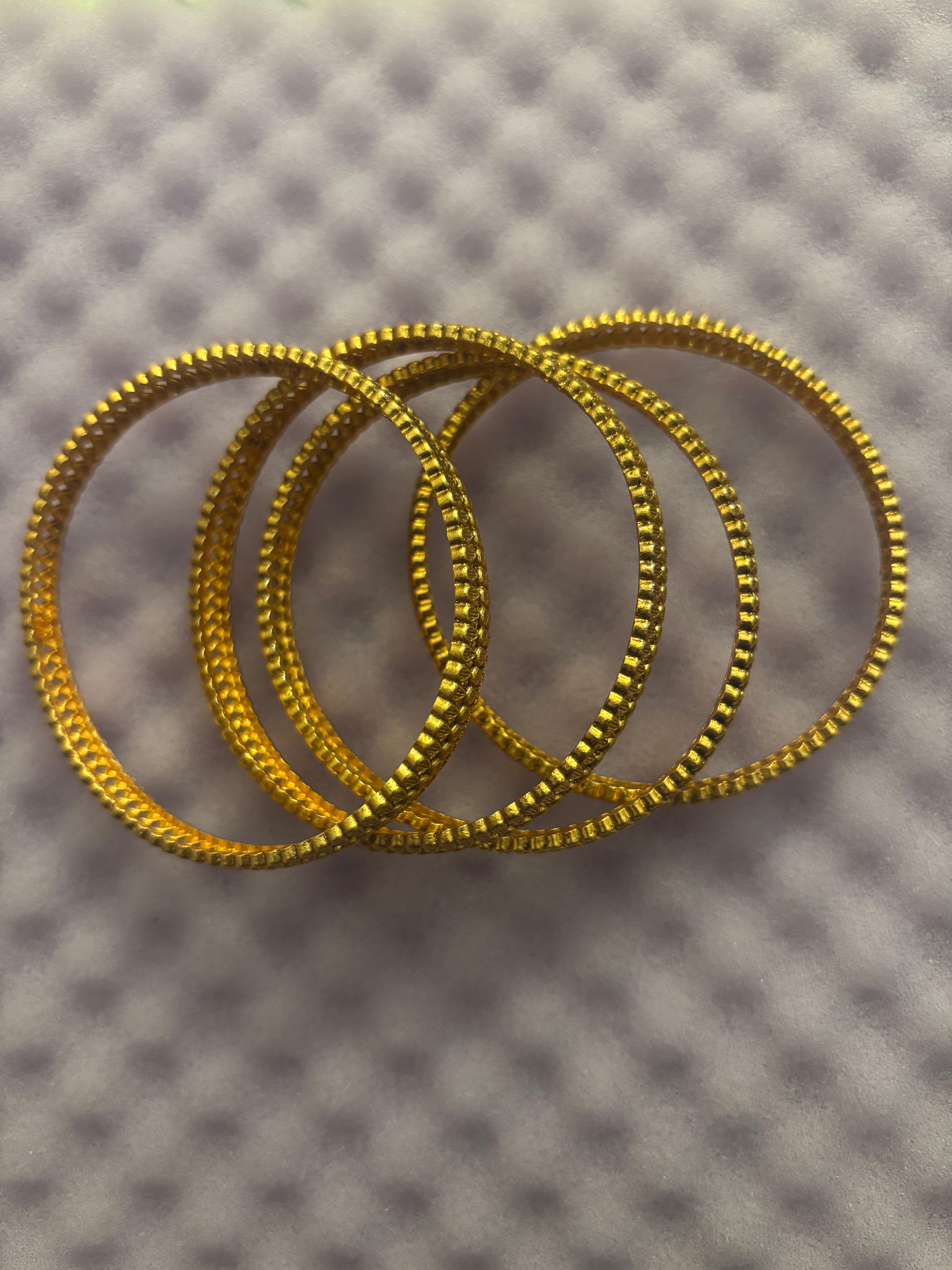 Gold plated bangles