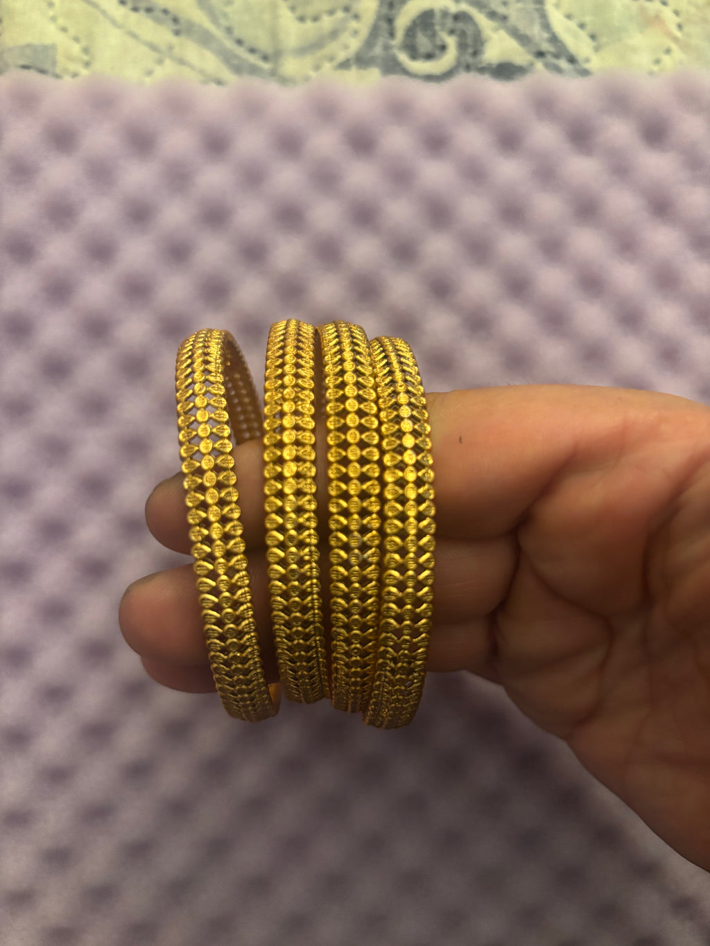 Gold plated bangles