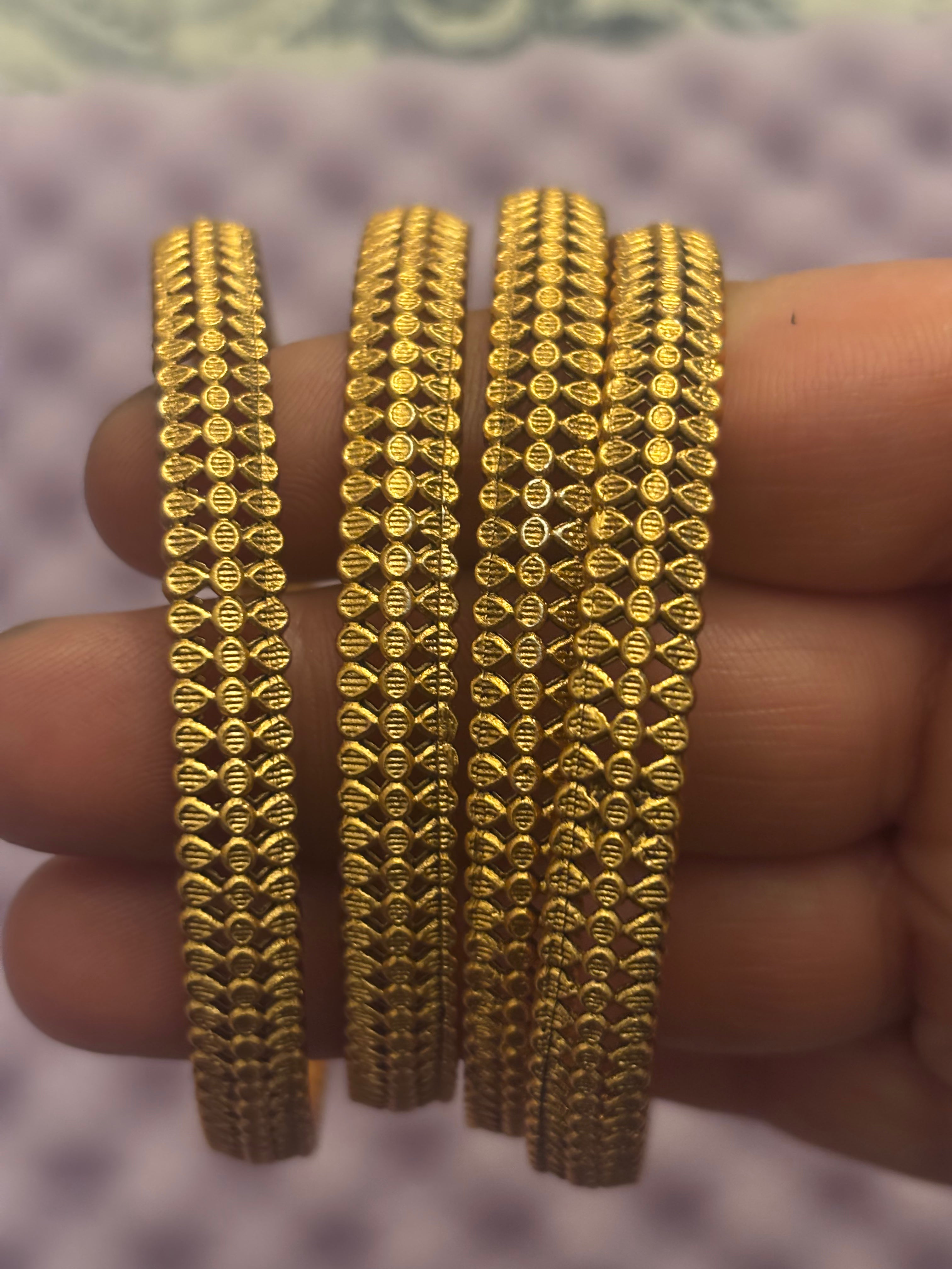 Gold plated bangles