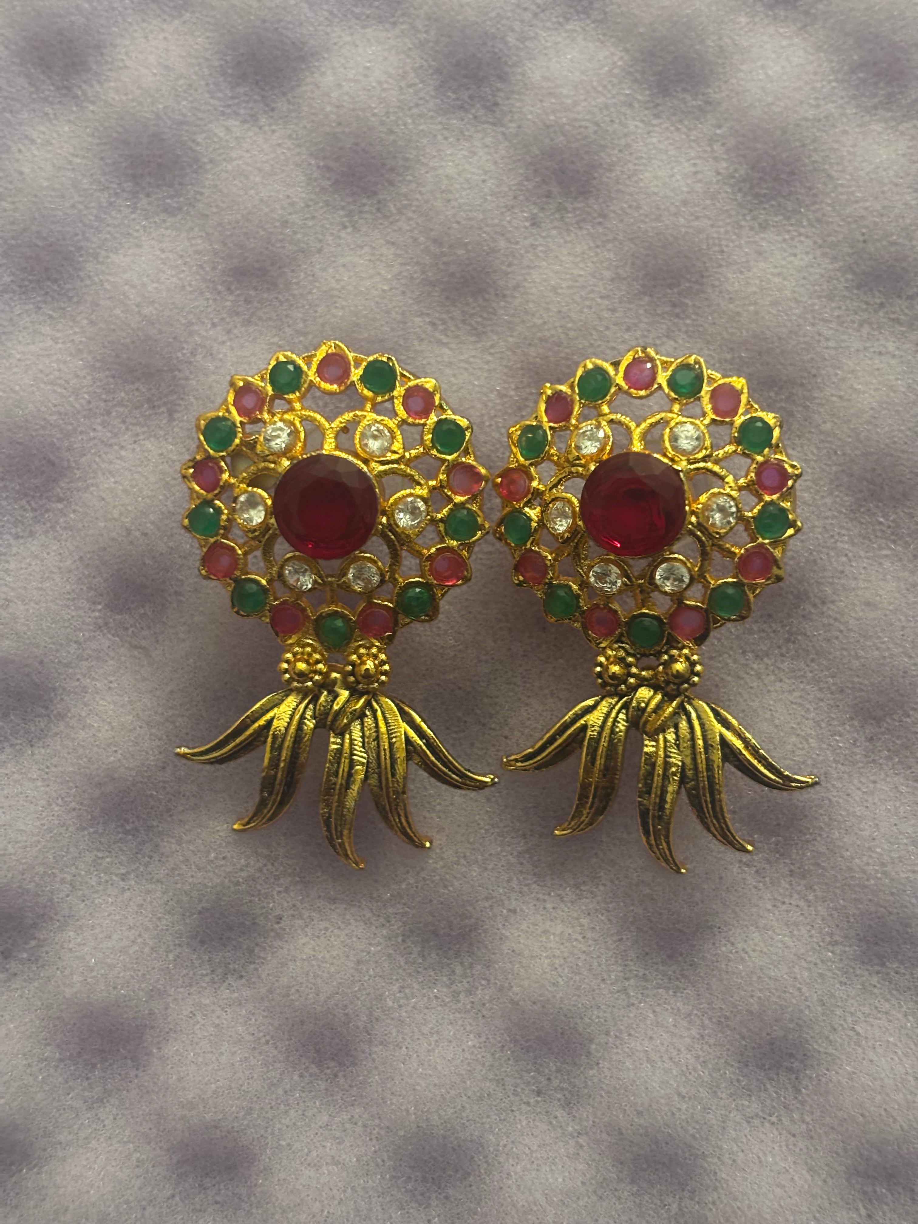 Upside down pineapple earrings