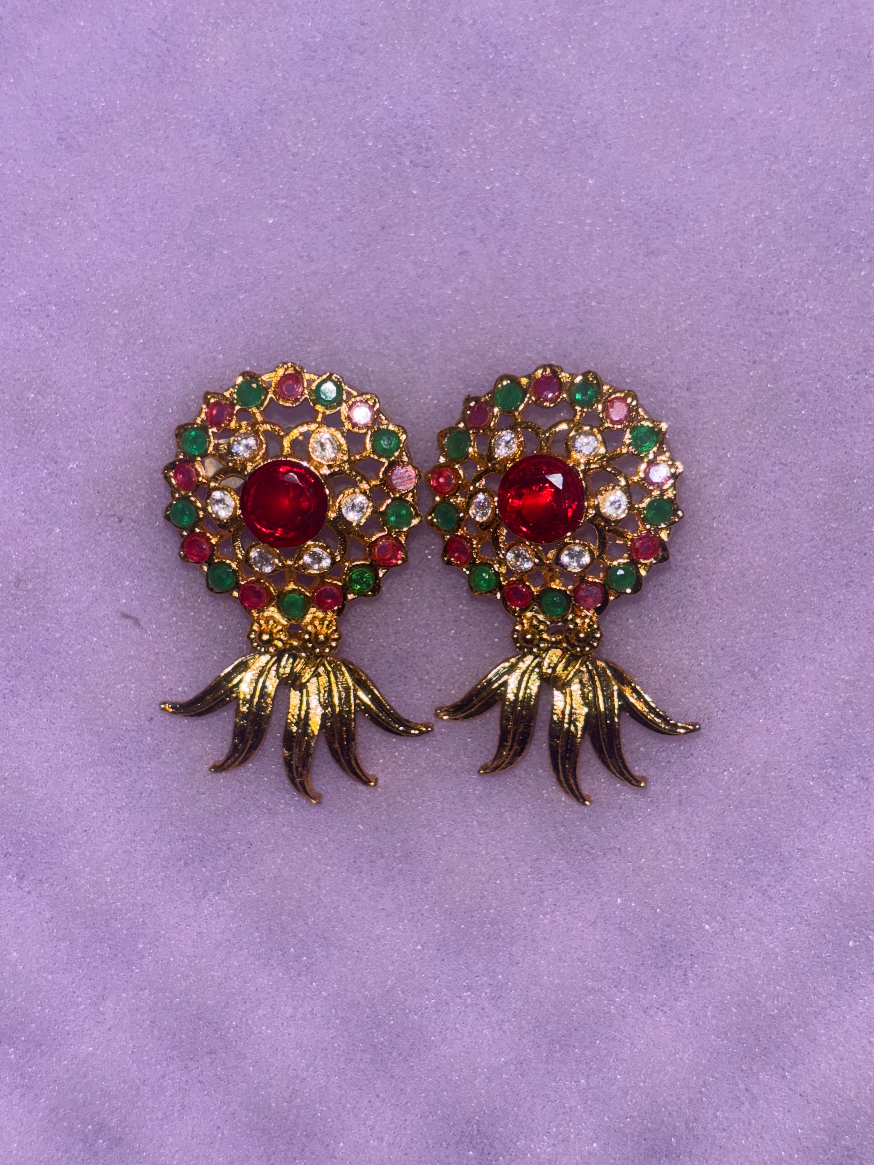 Upside down pineapple earrings