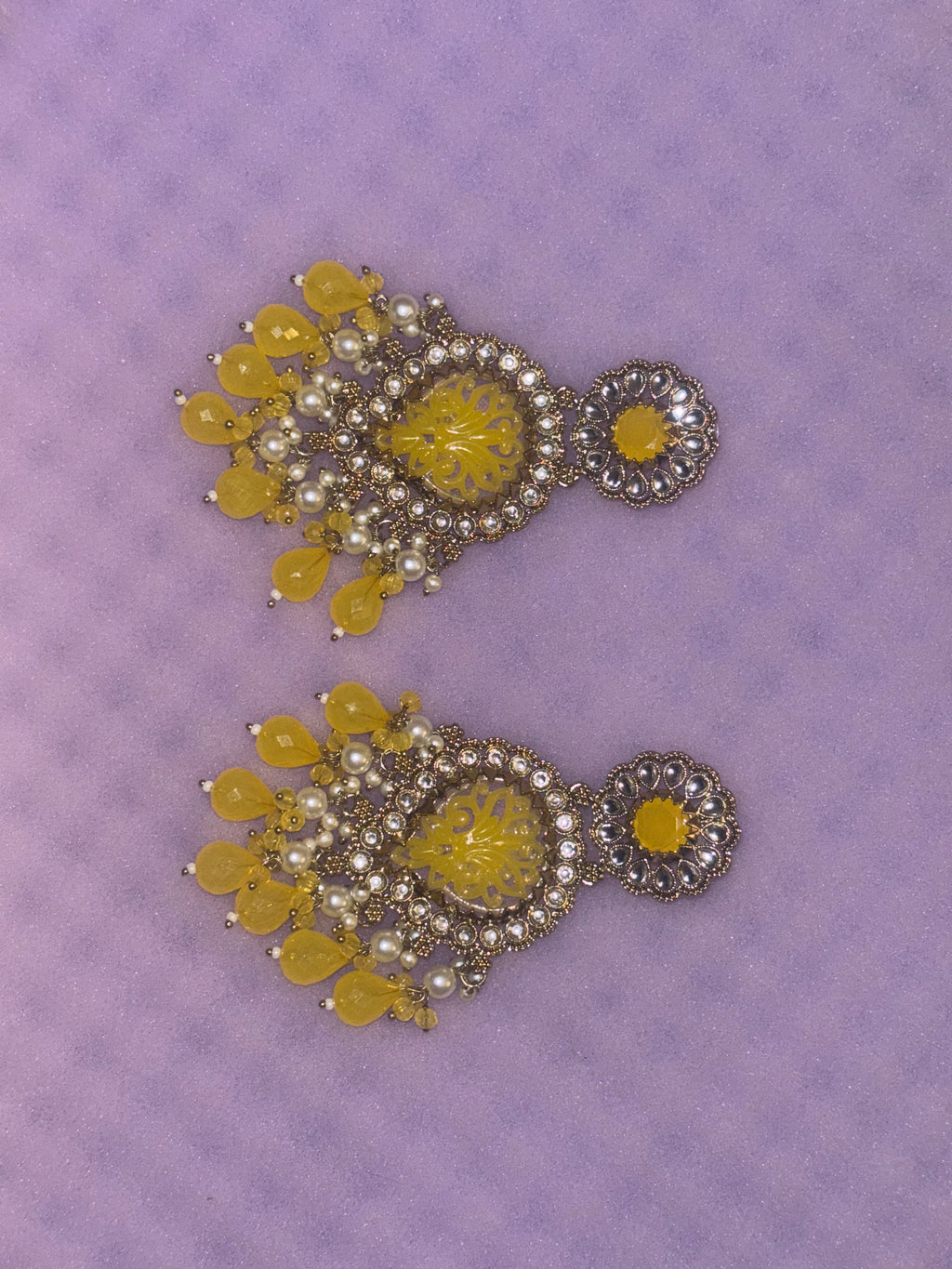 Yellow highlights earrings