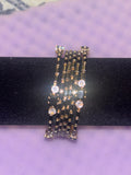 2.6 Gold plated black bangle set